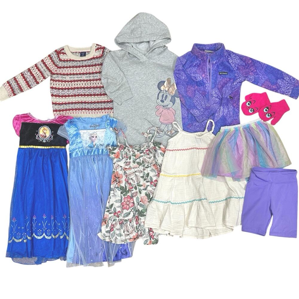 10 Pc Girls LOT Size 3 3T Clothing Gap Old Navy Disney Frozen Columbia Dress